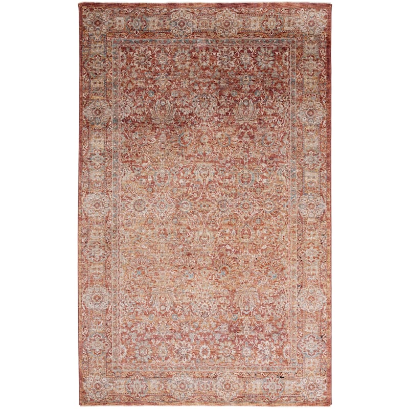 SAFAVIEH Valencia Zeinab Vintage Rug - 4' x 6'2" - Rust/Teal