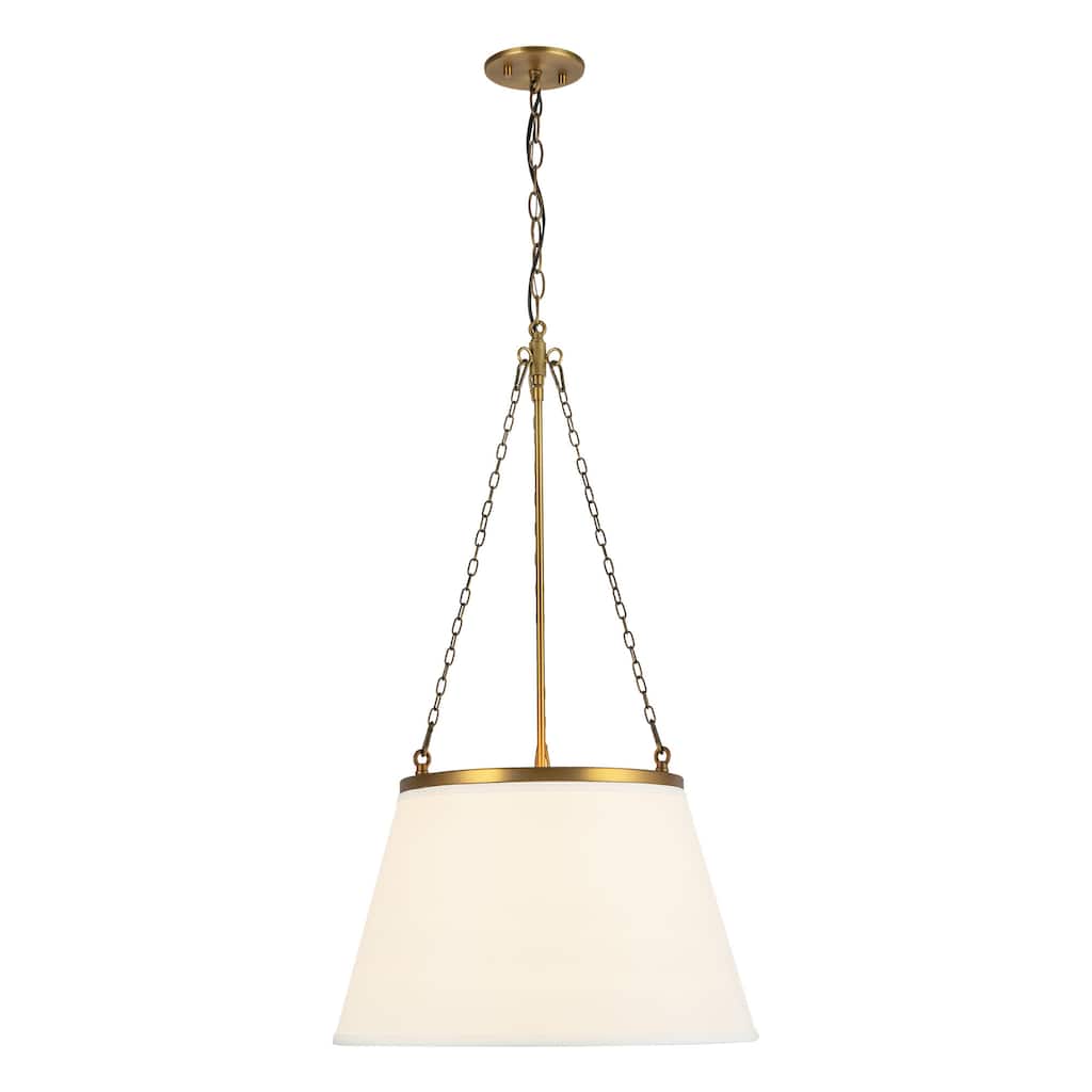 Alora Lighting PD544517WL Speakeasy 18" Wide Pendant with Linen Shade