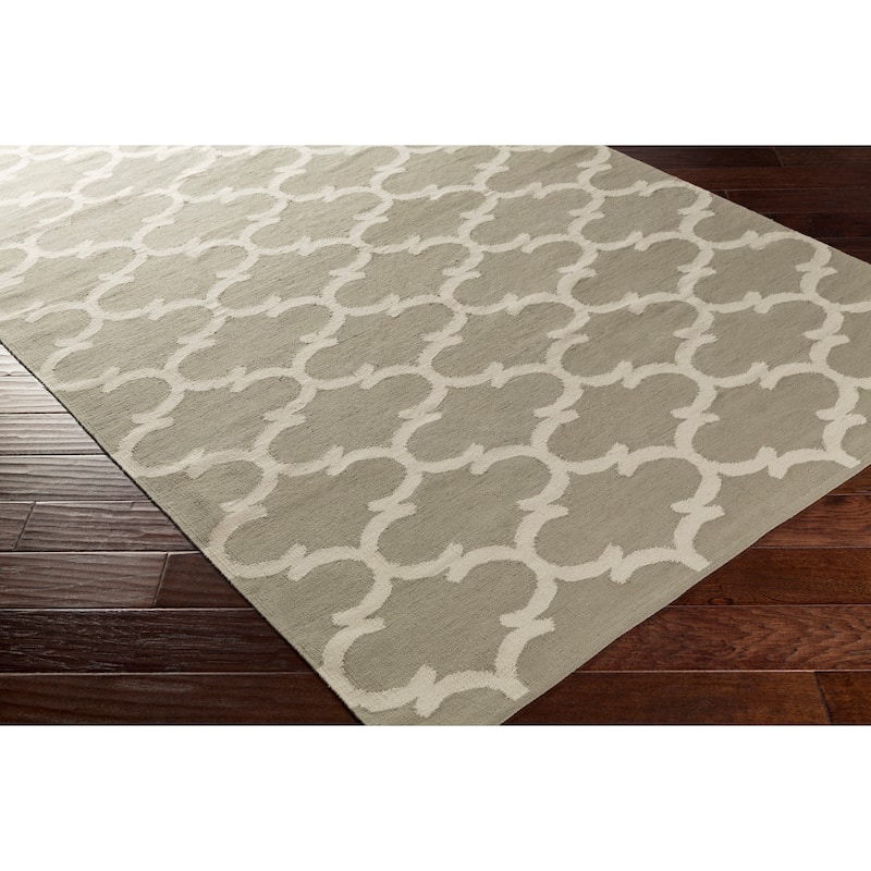 Flatweave Colne Moroccan Trellis Cotton Area Rug