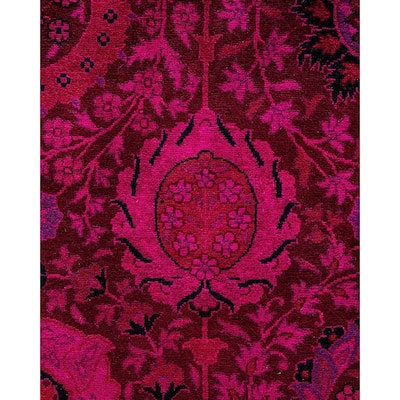 Fine Vibrance, One-of-a-Kind Hand-Knotted Area Rug - Pink, 10' 2" x 13' 10" - 10' 2" x 13' 10"
