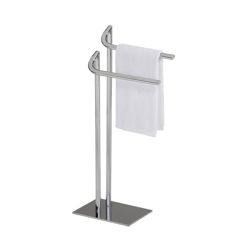 Metal Freestanding Bathroom Towel Rack Stand, Chrome