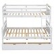 preview thumbnail 10 of 21, Twin over Full Bunk Bed with Ladder, Two Storage Drawers, Safety Guardrail