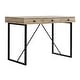 preview thumbnail 15 of 21, SAFAVIEH Hilton 21.65-Inch Metal drawer Desk, Rustic Brown and Black