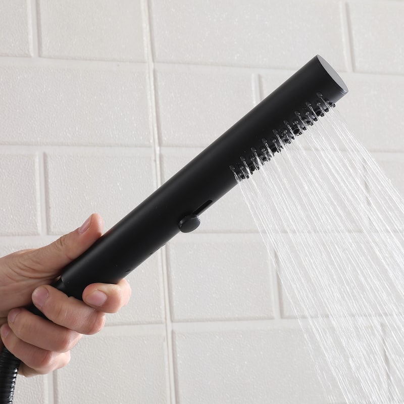 38"H 6 in Exposed Rain Shower Set With Handheld Shower (Valve Not Included)