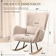 preview thumbnail 27 of 48, BOSSIN Teddy Fabric Nursery Rocking Chair with Side Pocket, High Backrest Accent Chair with Padded Seat and Headrest