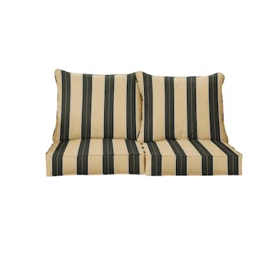 Sorra Home Sunbrella Outdoor Loveseat Pillow and Cushion Set
