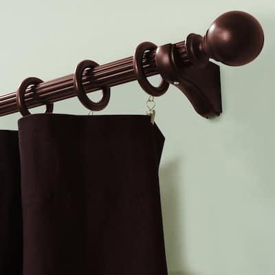 Mix and Match 1-3/8 in. dia. Wood Single Curtain Rod