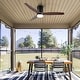 preview thumbnail 10 of 157, YUHAO SylvanAir Modern 52 in. Flush Mount Outdoor/Indoor Ceiling Fan with 3 Solid Wood Blades and DC Reversible Motor