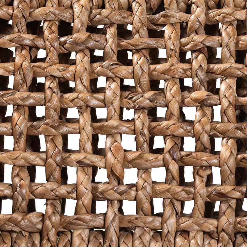 Alise Handwoven Seagrass Bar Stool with Mahogany Wood Frame - Bar-Height Chair for Kitchen or Home Bar, Earthy Brown