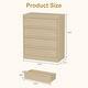 preview thumbnail 2 of 5, 30" 3 Drawer Nightstand, Modern Bedside Table with Storage, Natural Oak