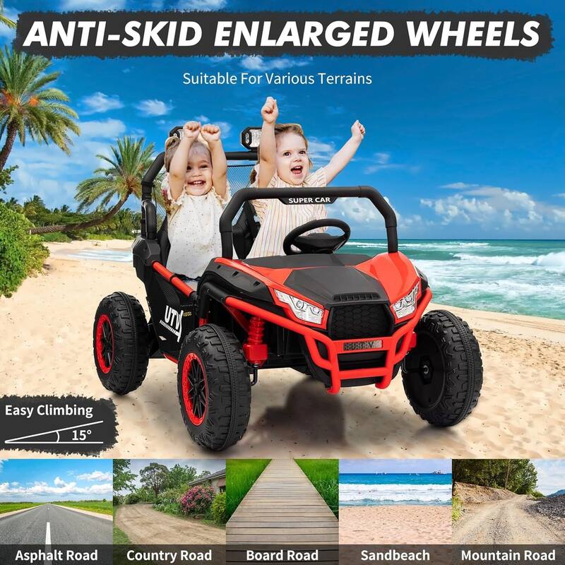 24V 2-Seater Kids UTV Ride-On Car Toy with Parent Remote Control for Kids Best Gifts