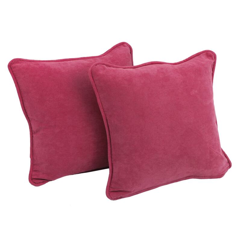 18-inch Microsuede Accent Throw Pillow (Set of 2) - Bery Berry