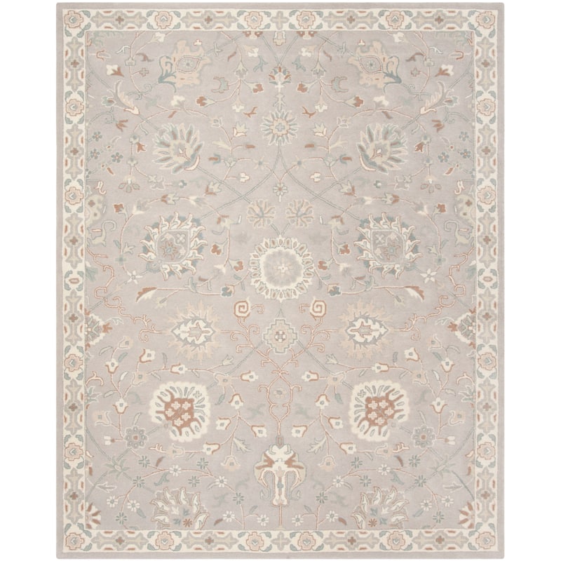 SAFAVIEH Handmade Heritage Plume Stripe Traditional Oriental Wool Rug