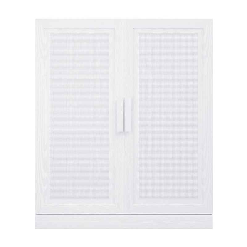 Modular Sideboard Cabinet with Storage Farmhouse Buffet Cabinet with Rattan Panels for Living Room Kitchen Dining Room Entryway