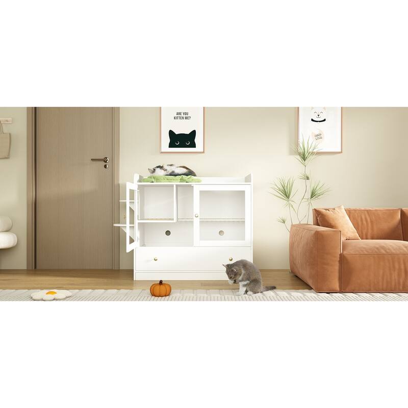 Ultimate Ventilated Cat Litter Box Display Pet House