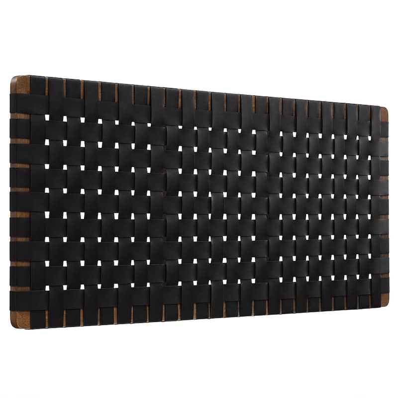 Sparta Wall-Mount Twin/Full/Queen/King Vegan Leather Weave Headboard