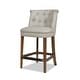 preview thumbnail 16 of 34, Emma 27 or 31 Inch Armless Counter Bar Stool Greige Gray - Faux Leather - Counter height