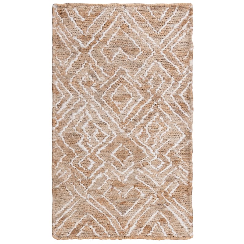 Alora Decor Bali Natural Tone and Beige Hand-woven Dhurrie Jute Rug - 10' x 14'