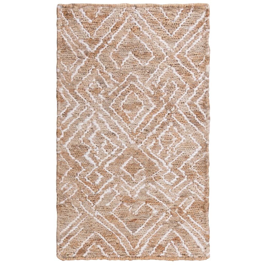 Alora Decor Bali Natural Tone and Beige Hand-woven Dhurrie Jute Rug
