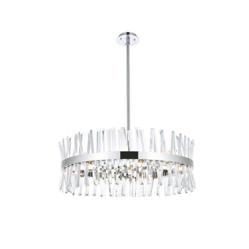 Indigo Home 32 inch crystal round chandelier light