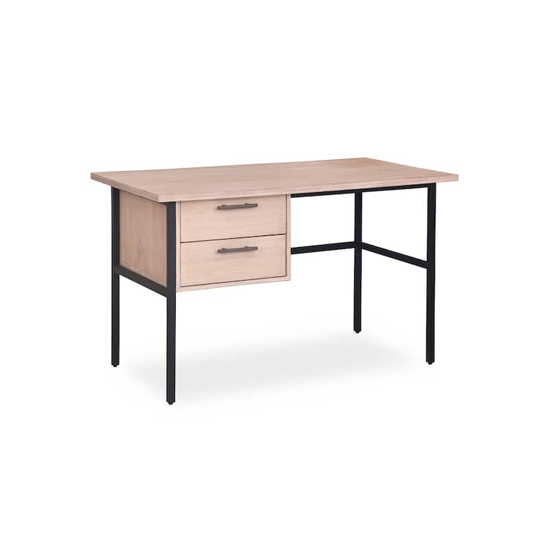 Rye Studio Cassia Mountain White Wood Veneered Desk with Drawers - Small