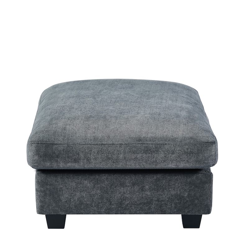 U_Style Modern Large L-Shape Feather Filled Sectional Sofa, Convertible Sofa Couch with Reversible Chaise for Living Room