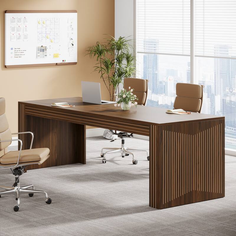 79 Inch Extra Long Desk, Two Person Desk, Double Computer for Home Office