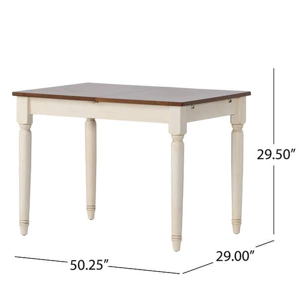 Clearwater Multicolored Wood Dining Table with Leaf Extension by Christopher Knight Home