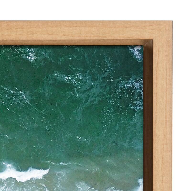 Kate and Laurel Sylvie La Jolla Curves Framed Canvas by Rachel Bolgov