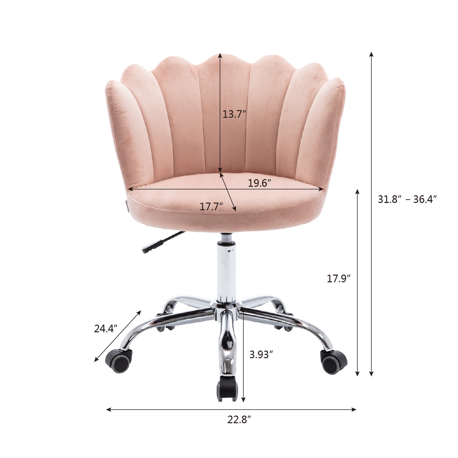 Pink shell shop swivel chair