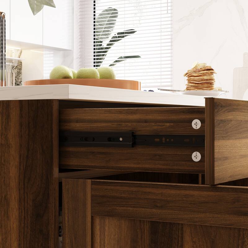 Elegant Kitchen Island - Organize and Beautify Your Space Buffet Table - 47.2"X23.6"X33.5"