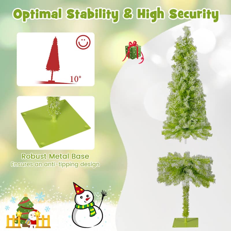 Costway 5/6/7 FT Bendable Christmas Tree with Bendable Top, 290 Branch - See Details