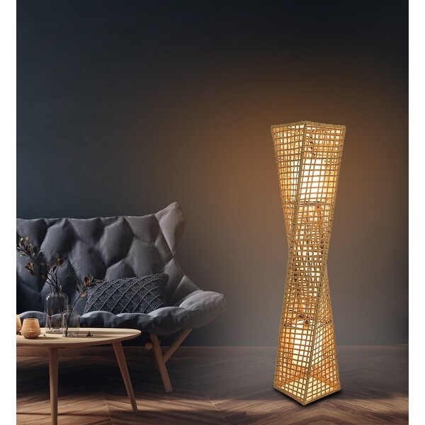 Artiva USA Phuket Rattan Unique Handcrafted Twist Floor Lamp Bed Bath Beyond 35550545