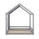 preview thumbnail 8 of 7, Gray House Bed with Roof and Window
