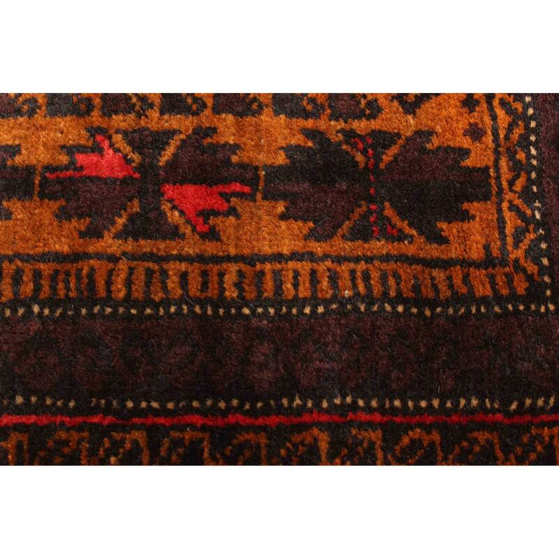 ECARPETGALLERY Hand-knotted Teimani Burnt Orange Wool Rug - 2'9 x 4'4