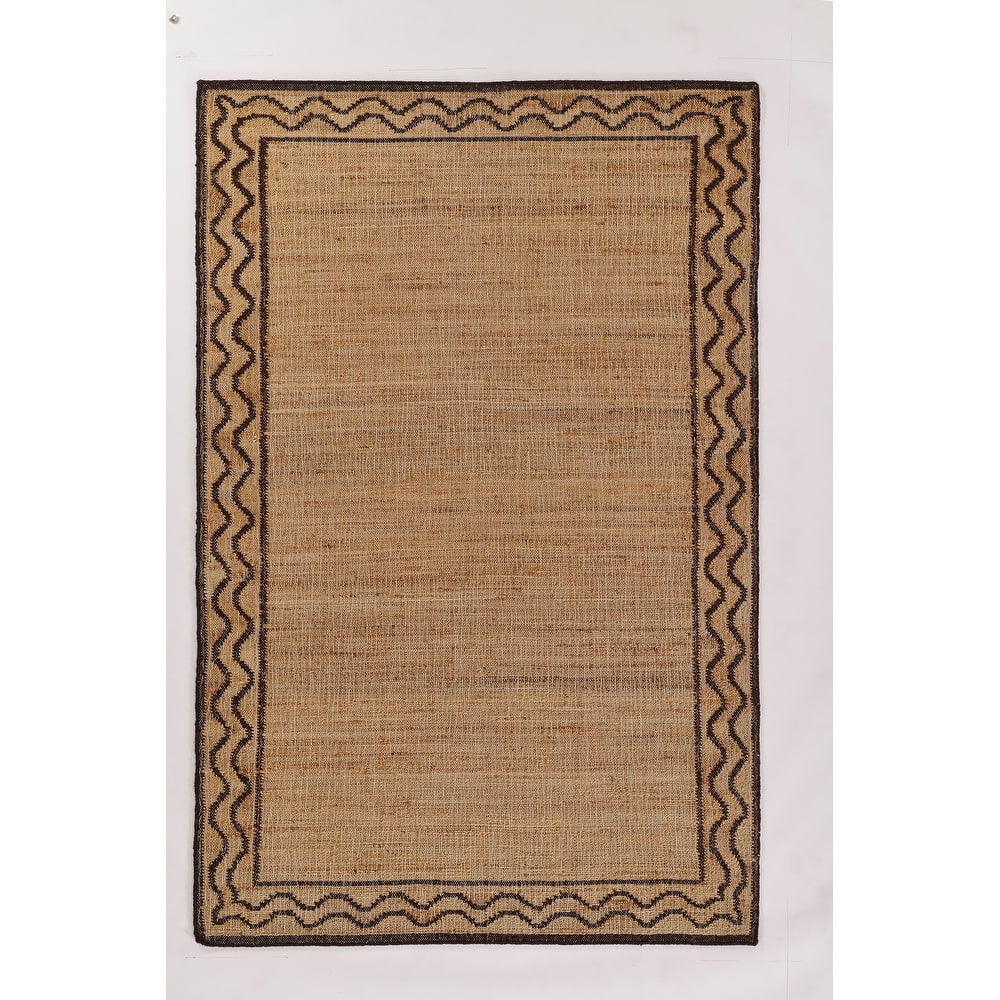 Erin Gates by Momeni Orchard Ripple Brown Hand Woven Wool and Jute Rug