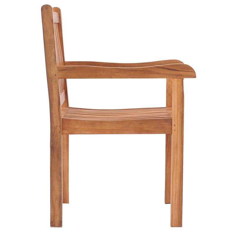 Chic Teak Elzas Teak Wood Indoor/ Outdoor Dining Arm Chair