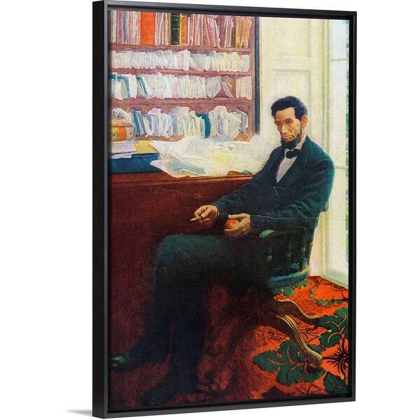 Shop Portrait Of Abraham Lincoln Black Float Frame Canvas Art