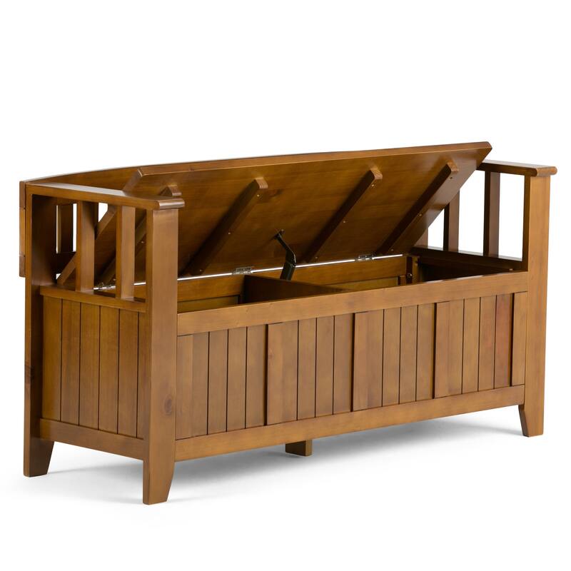 WYNDENHALL Normandy Solid Wood 48-inch Entryway Storage Bench