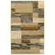 Miranda Haus Geometric Modern Patchwork Polypropylene Indoor Area Rug