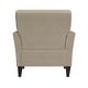 preview thumbnail 8 of 20, Alex Plush Low-Pile Velour Armchair with Flared Arms