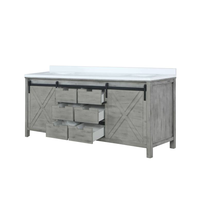 Marsyas Bath Vanity and White Quartz Countertop