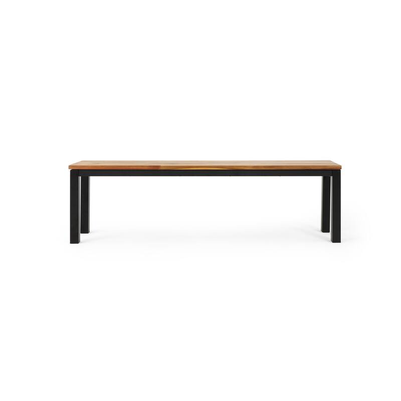 Lindsey Outdoor Modern Industrial Acacia Wood Picnic Set by Christopher Knight Home