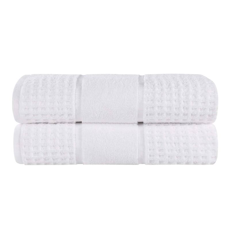 Superior Napa Zero Twist Cotton Soft Waffle Bath Sheet Set of 2