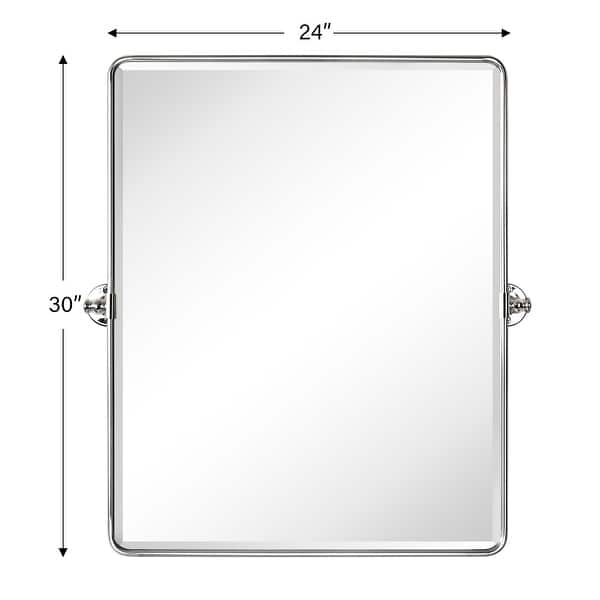 dimension image slide 25 of 30, TEHOME Woodvale Rectangle Vertical Metal Wall Mirrors