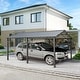 preview thumbnail 40 of 81, Heavy-Duty Metal Carport with Upgraded Galvanized Steel Roof – Ideal Shelter for Cars, Boats, and Tractors 10'x16' - Pointed Roof