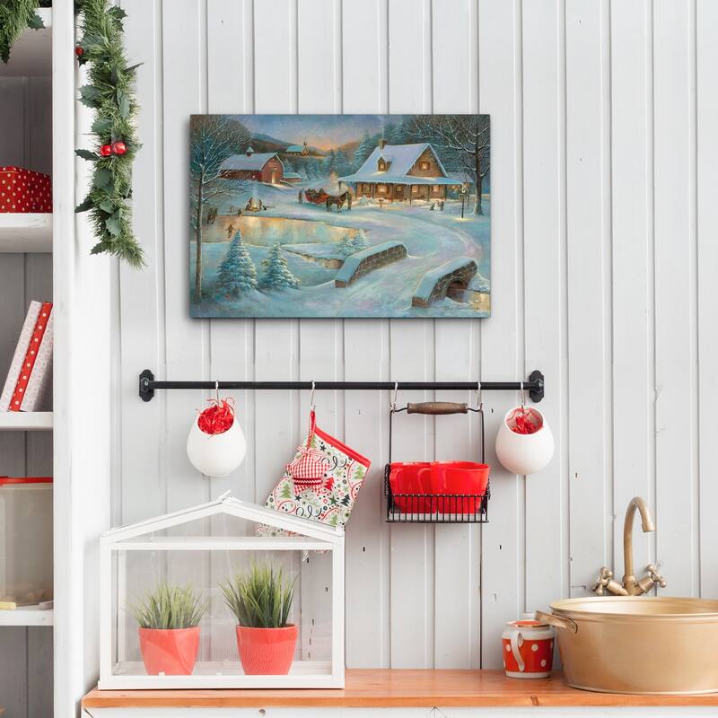 Little Meadows Xmas-Premium Gallery Wrapped Canvas - Ready to Hang