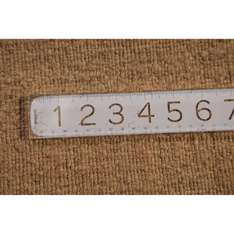 Gold Brown Gabbeh Modern Rug Handmade Wool Carpet - 2'2" x 3'5"