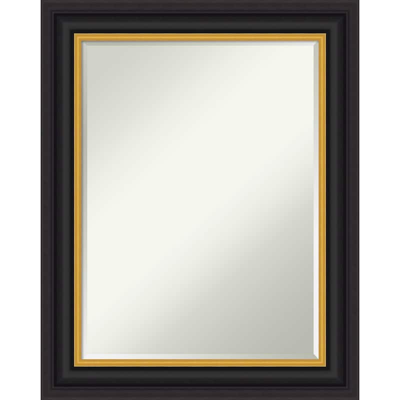 Sierra Half-Inch-Bevel Wood Framed Bathroom Vanity Wall Mirror