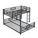 preview thumbnail 19 of 22, L-shaped Metal Twin over Full Size Bunk Bed